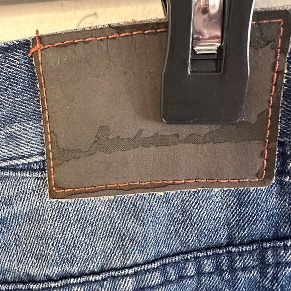 Mens perish nation distressed dark blue cotton jeans plus size 50 - Picture 7 of 7